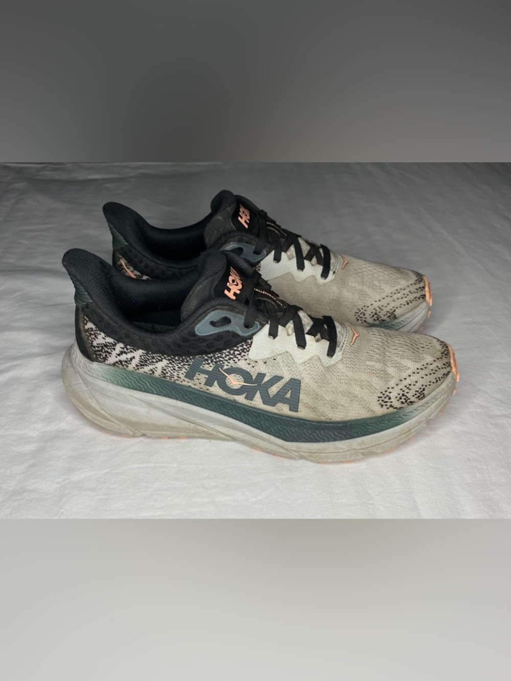 Hoka One One Women's 7.5 B Challenger ATR 7 Running Shoes Harbor Mist Spruce